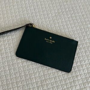 Kate Spade zip teal wristlet